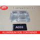 Food Grade Aluminium Foil Takeaway Food Containers 3 Compartments 650ml Volume