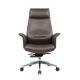 High Back Leather Ergonomic Office Chair , 1220mm TUV PU Leather Swivel Chair