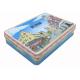 Colorful Crackle Plain Rectangle Tin Box With LFGB Food Grade Certificate