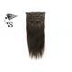 Black Long Virgin Remy Clip In Hair Extensions , Mongolian Straight Hair Extensions