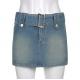 Oem Factory Manufacturer Custom Logo Hip Skirt Lady Short Denim Skirt Custom Denim Clothing