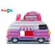 Inflatable Work Tent 4.5x3x3.8m Pink Car Shape Inflatable Air Tent Candy Food Floss Booth For Outdoor