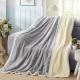 Fashion Embossed Plush Flannel Throw Blanket Anti Crease For Chair / Bed / Sofa