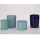 Short Cylinder Votive Candle Holders Frosted Soda Lime Glass