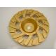 Golden Sintered Fan Diamond Turbo Cup Wheel , Concrete Grinding Cup Wheel