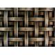 Antique Brass Flat Stainless Steel Wire Decorative Crimped Woven Wire Mesh Panels Grilles For Cabinet Door Inserts