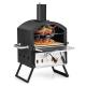 16 Inch Steel Woodfired Pizza Oven BBQ with Stone Peel and Removable Cooking Rack