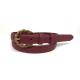 Vintage 130cm Womens Genuine Leather Belt With Gold Buckle