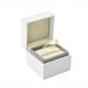 CMYK Printing Cardboard Packaging Boxes , Velvet Wedding Ring Box Luxury