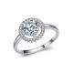 925 Sterling Silver Round Clear Cubic Zirconia Ring Wedding Jewelry For Women (RE116)