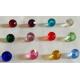 12 Colors Round Shaped Cubic Zirconia Birthstones Charms for Glass Floating Charm Locket