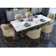 Fashionable Tabletop Slate Dining Table Stainless Steel Frame