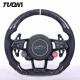 Forged Carbon Fiber Steering Wheel Black Leather Audi A3 A4 A5 A6 RS3 R8 TT