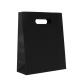 Black Printing Kraft Paper Bag Flap Die Cut Handle Shopping Paper Bags