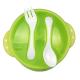 Heighten Bottom Childrens Dinnerware Sets , Anti Broken Plastic Tableware Set