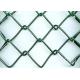 Stadium Green Chain Link Mesh Fence PVC Coated Fabric With Flat Surface