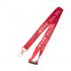 Multi Purpose Red Promotional Printed Lanyards Reflective Edges Silk Screen Woven Labels​
