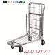 Warehouse cargo Trolleys With foldable middle platform in zinc powder