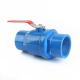 Blue Plastic 2 Piece Ball Valve PVC With Stainless Steel Handle