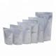 Food grade resealable retail stand up barrier pouch silver poly aluminum foil zipper bag for packaging snack/candy/tea