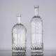 750ml Bourbon Whiskey Bottle/Round Embossed bottle/Corked Spirit Bottles/Fancy Glass Liquor