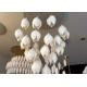 Ceramic Porcelain White Flower Decorative Chandelier Wedding Pendant Lamp For Hotel