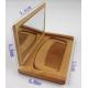 wood one side makeup mirror with hair brush sets