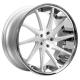 Silver Machined 24 Inch Staggered Rims With Chrome Lip ISO 9001