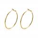 40mm Gold Plated Custom Hoop Earrings Round 8.2g Rose Gold OEM Engagement