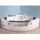 Portable Mini Indoor Hot Tub Corner Air Jetted Bathtubs 7 Skirt Lights Thermostatic Heater