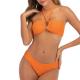 Female Polyester Swim Suit 2 Piece Push Up Beachwear Cutout Cute Thong Bikinis
