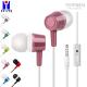Colorful Round Cable 3.5MM Wired In Ear Earphones 20KHz 105dB