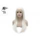 Pale White Colored Long Synthetic Lace Front Wigs For White Women Shedding Free