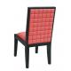 Red PU/leather upholstery Latest contracted chairs dining fashion wooden dining chair modern high back dining chair