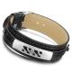 Tagor Stainless Steel Jewelry Super Fashion Silicone Leather Bracelet Bangle TYSR040