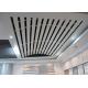 Domed Linear Metal Ceiling Aluminum Install With Curved Keel , Curved Ceiling For Station