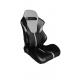 Customized Fashionable Sport Racing Seats With Gray / Black Pvc Leather