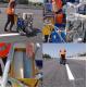 Two Component Road Line Marking Machine Scraping Street Striping Marking Machine