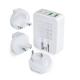 US UK EU AU Universal Travel Charger Adapter Foldable Multi-Port PD 20W USB Wall Charger for Chargeur iphone 16 Charger Cargador