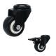 2 Black Wheel PVC Light Duty Casters Bolt Hole Swivel Head For Furniture