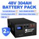 US Stock 51.2V Hithium 280Ah Lifepo4 Metal DIY Battery Case 16S 200A BMS For Indoor
