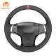 Hand Sewing Black Suede Steering Wheel Cover for Isuzu D-Max MU-X 2013-2020 Holden Colorado AU 2012-2014 2015 2016-2019