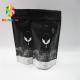 Coffee Matte Black Stand Up Aluminum Foil Pouch Packaging Zip Lock Laminated