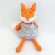 ODM OEM Plush Orange Fox Animal Toy Comforter Lovely PP Cotton Stuffed Animal Toys