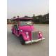 Four Seats Electric Vintage Cars Pink Classic Car 60-80 Km Driving Range
