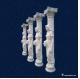 European Style White Marble Stone Porch Columns , Decorative Stone Pillars