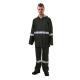 High Reflective Tape PU Hooded Rainwear with Bib Pants G.W. 26KG S-XXXL in Waterproof