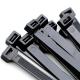 PA66 10'' Black Nylon Cable Tie 5mm Soft Touch Low Profile Nylon Cable Tie