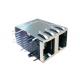 HR872103H Stacked RJ45 2x1 With 10/100 Base-T Magnetics Connector LPJ17402AENL