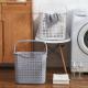 Beige 38x28x35cm Plastic Laundry Basket With Handles Eco Friendly